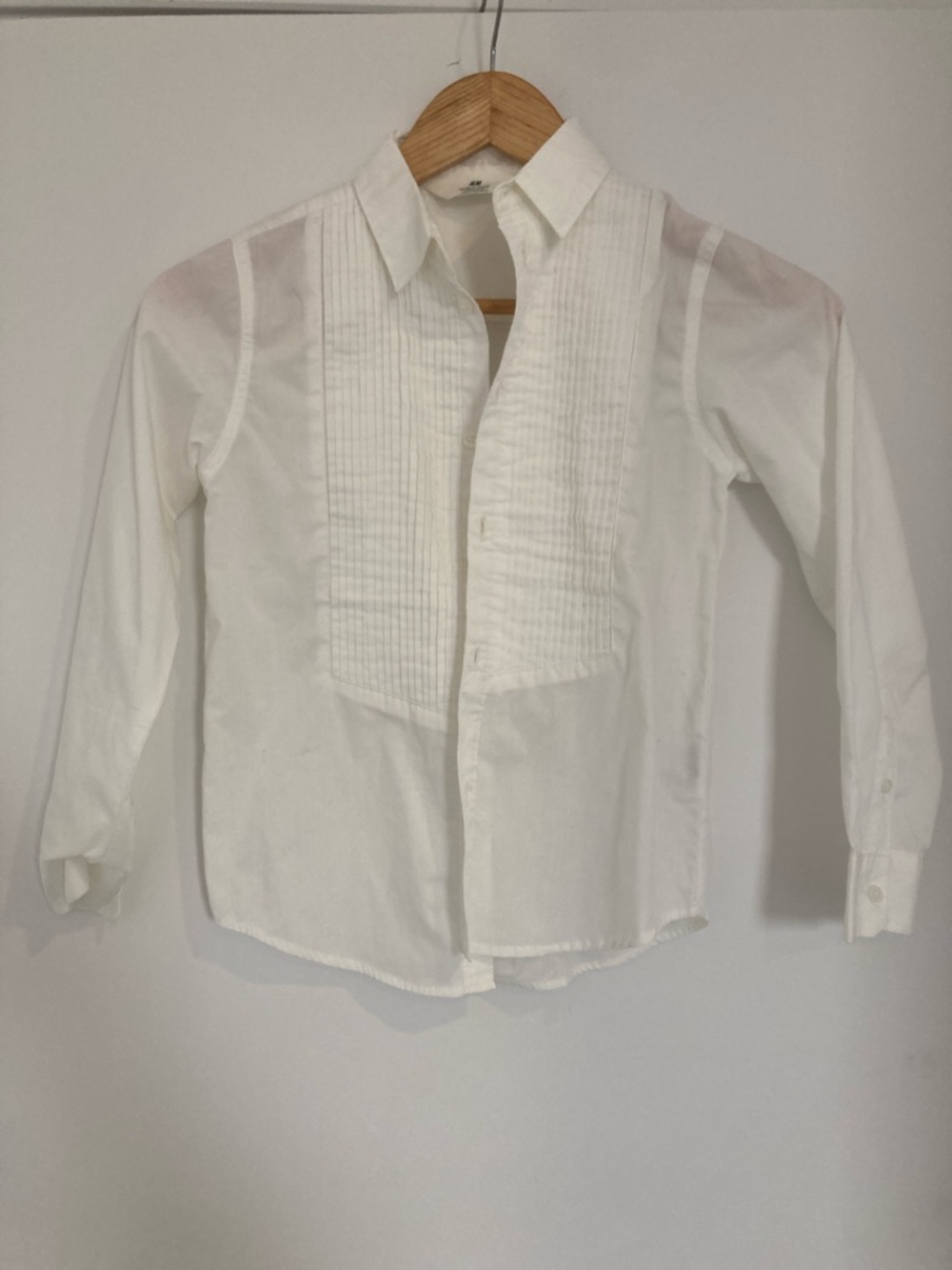 Classic White Pleated Front Men’s Shirt